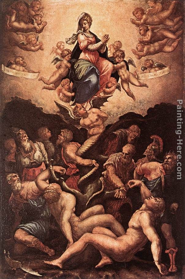 Allegory of the Immaculate Conception painting - Giorgio Vasari Allegory of the Immaculate Conception art painting